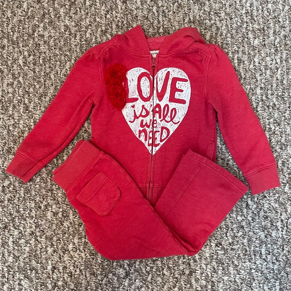 Old Navy Girls 2-Piece Hoodie/Pant Set Sz 4T
